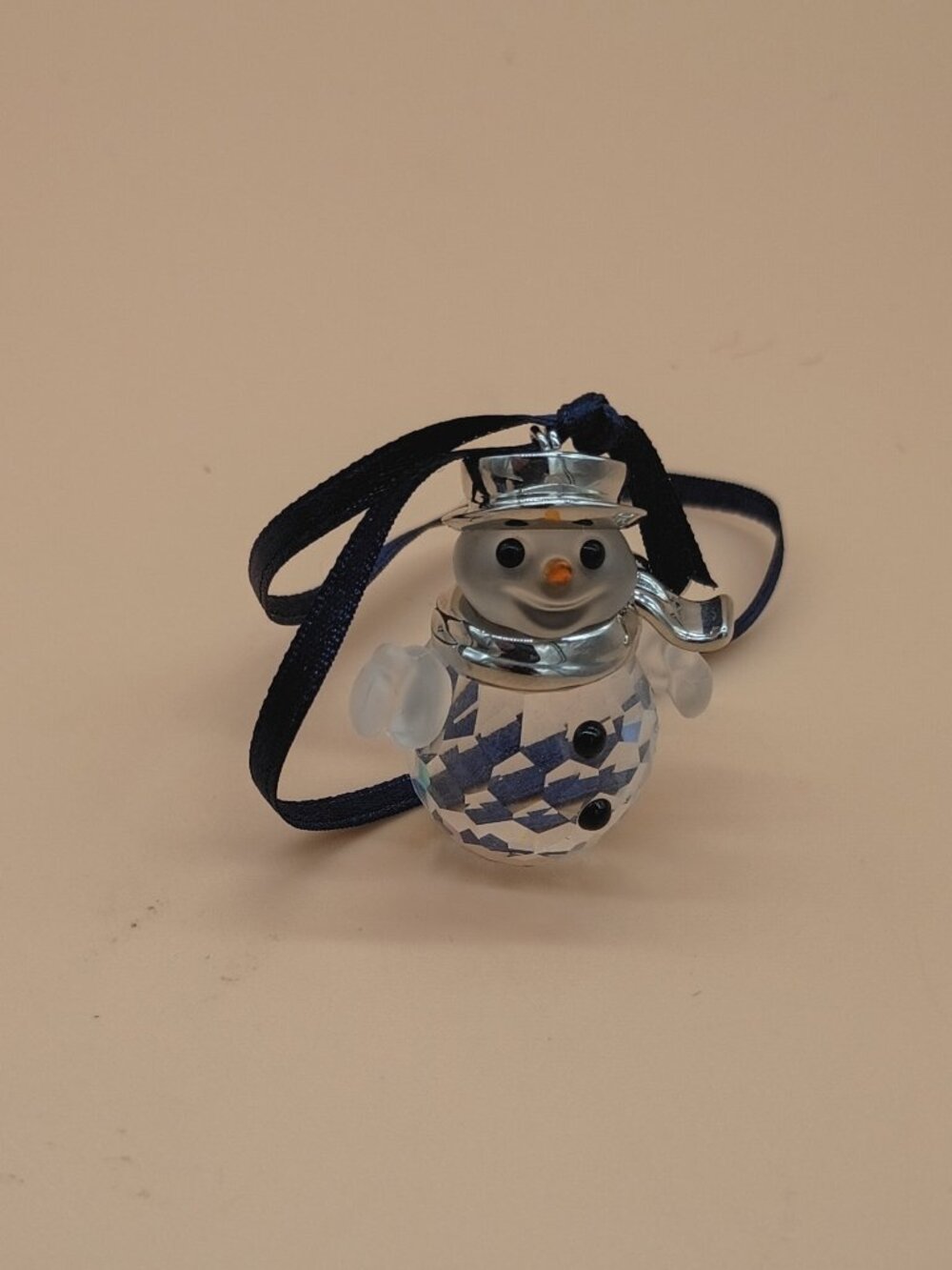 Swarovski Crystal Frosty Snowman Rhodium Ornament Figurine 681337 w/ box